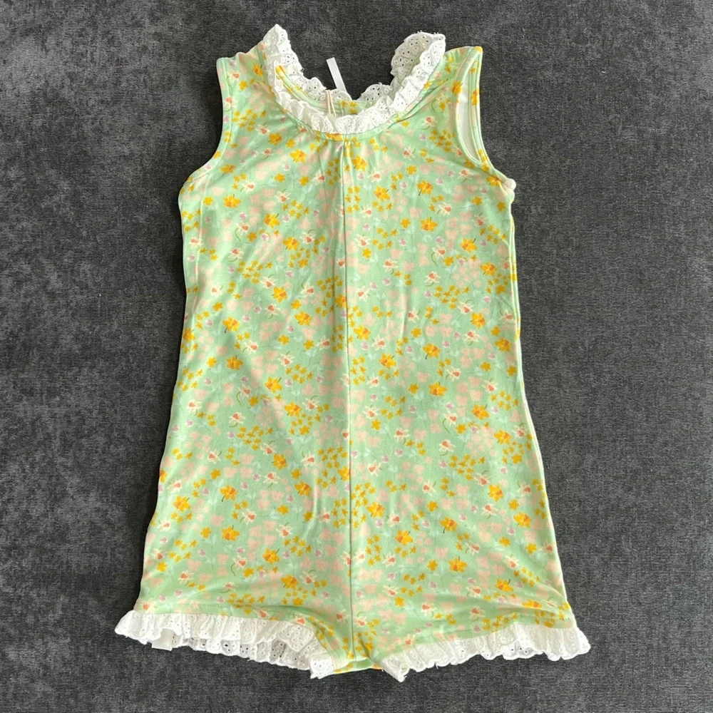 NWT Love & Grow Green Floral Easter Romper Size 2T - Picture 7 of 8